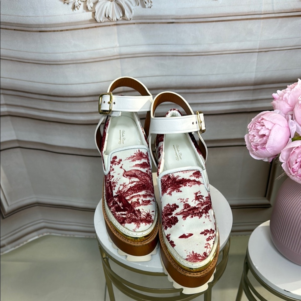Undercover White printed  Platform Shoes